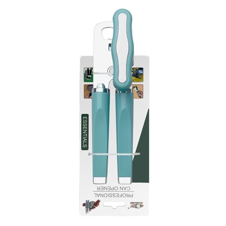 Classic Multifunction Can Opener & Bottle Opener - Razor-Sharp Stainless Steel Cutting Wheel, Soft Ergonomic Handles | Aqua Sky Color
