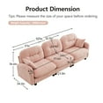 thumbnail image 2 of SEENYOO 107" Lounge Sofa, Sectional Sofas for Living Room; 3-Seat Modular Sofa with Chenille Fabric & High-Density Foam, Tufted Ergonomic Design & Wooden Base, Pink ., 2 of 15