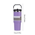 thumbnail image 3 of Botella de agua portátil de acero inoxidable aislada con asa, gran capacidad, multicolor, vaso térmico sellado al vacío para bebidas calientes y frías, 3 of 8