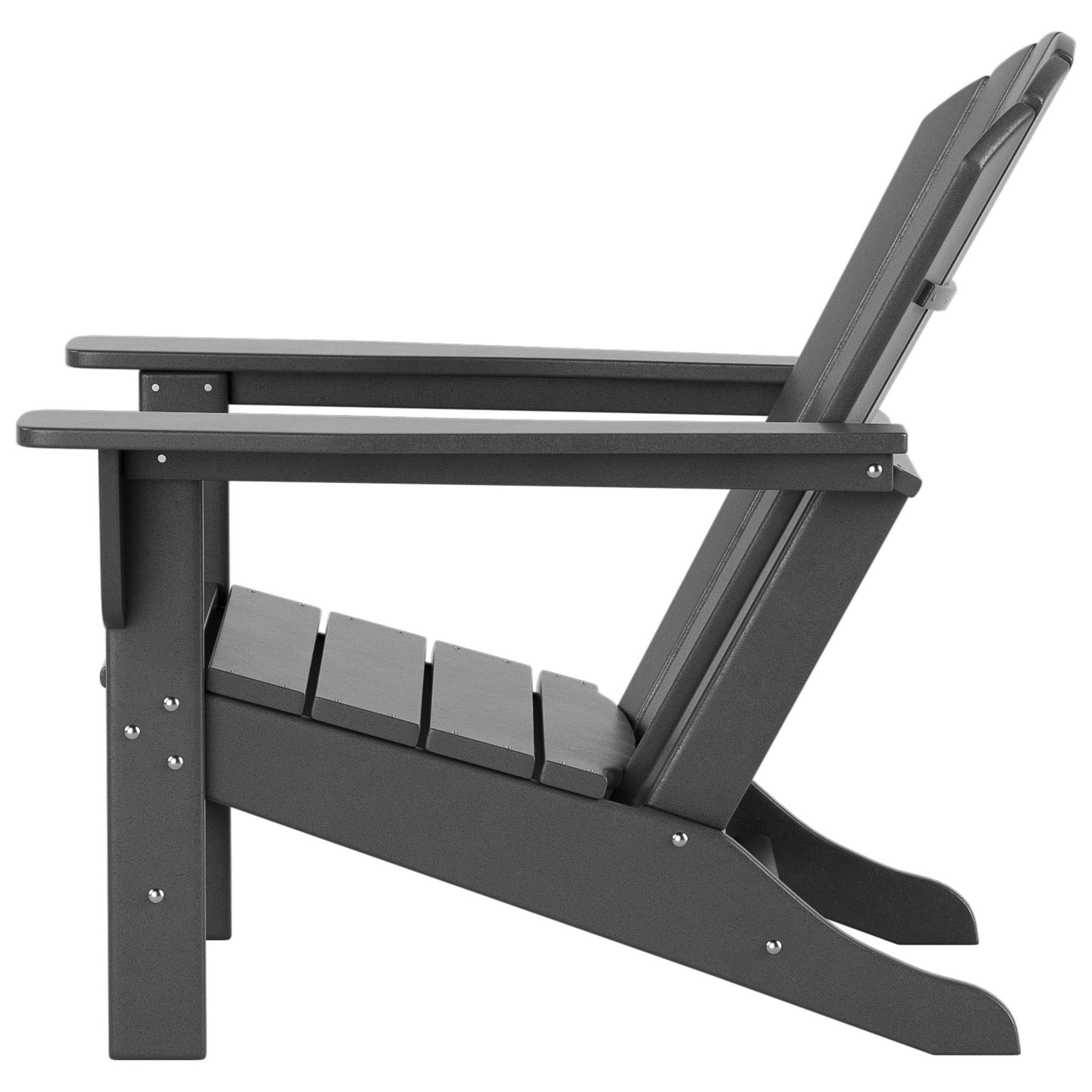 Polytrends  Altura  Outdoor Eco-Friendly All Weather Poly Patio Adirondack Chair (Set of 2) Gray