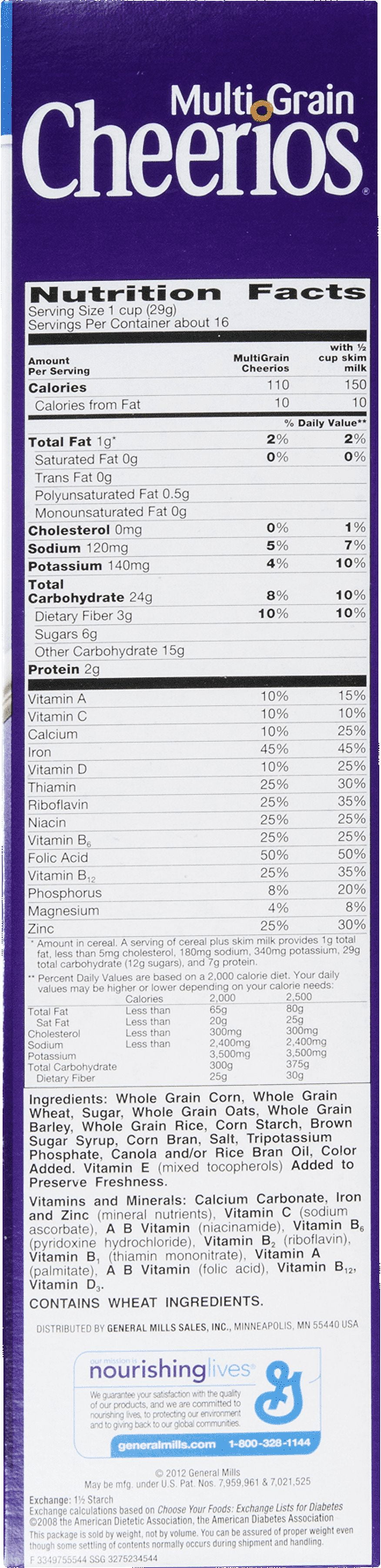 Multigrain Cheerios Cereal, 16.2 oz