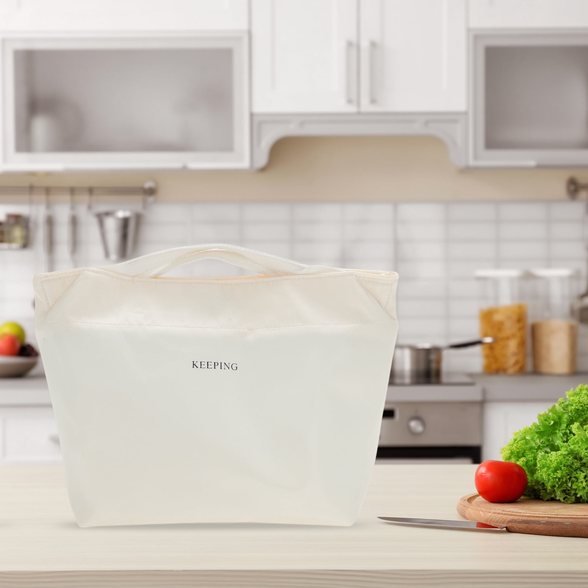 Unique Bargains Hand-held Lunch Bag 1 Pc Apricot