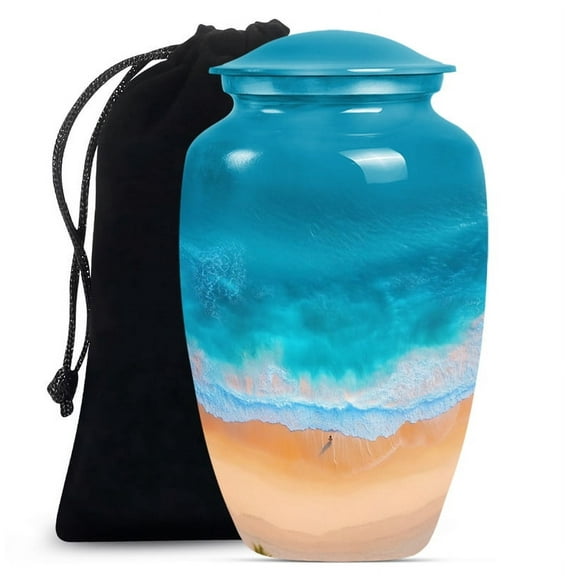 Beach Urn, Large Urns for Human Ashes, Cremation Urns for Human Ashes, Urn for Ashes Adult Male, Urn for Ashes Adult male, Urns for Adult Human Ashes (Size - 10inch)