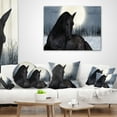 thumbnail image 3 of Designart Black Horse in Moonlight - Animal Throw Pillow - 18x18, 3 of 4