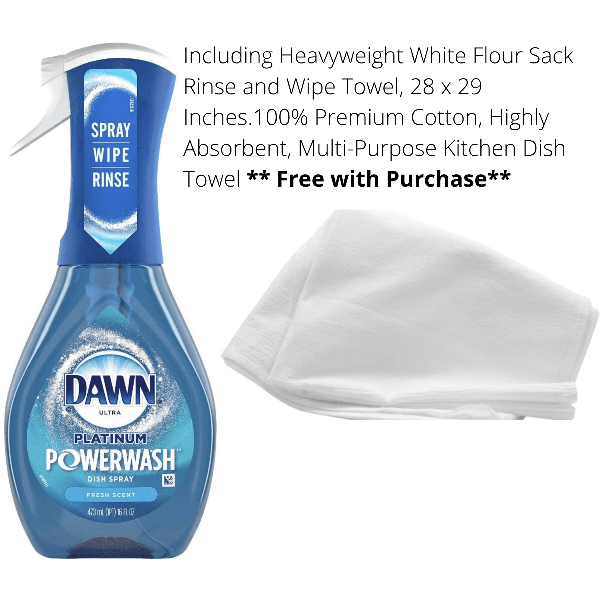 Dawn Platinum Spray Dish Soap, Fresh Scent, 16 Fluid Ounce, 2 Count