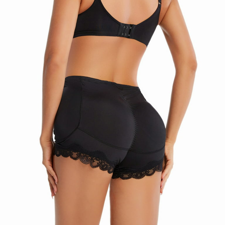 MISS MOLY Women Lace Padded Seamless Butt Lifter Hip Enhancer Shaper  Panties Underwear 2 Pack