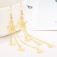 thumbnail image 5 of HEVIRGO Woman Glittering Star Mid-length Tassel Hook Earrings Jewelry Accessories Gift Copper White, 5 of 8