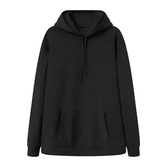 Ccpelsie Men's Fleece Pullover Hoodie Loose Fit Ultra Soft Hooded Sweatshirt With Pockets Fall Winter(Black,4XL)