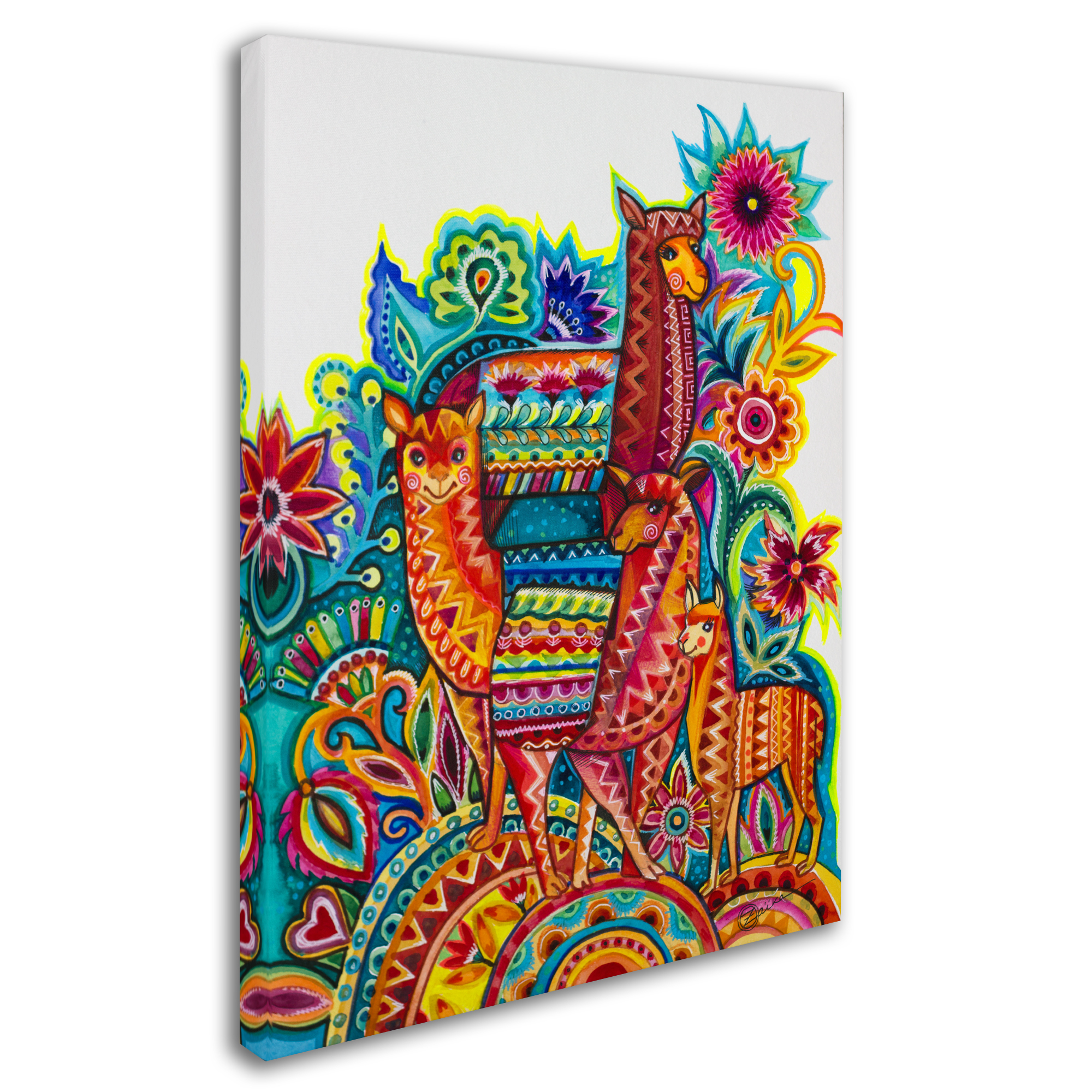 Trademark Fine Art 'Alpaca From Mexico' Canvas Art by Oxana Ziaka