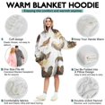 thumbnail image 5 of Wearable Oversized Blanket,White Chicken Breed Pattern Wearable Blanket Hoodie for Adults,Cozy Hooded Blankets with Super Pockets,Super Warm Fuzzy Pullover for Women & Men, 5 of 6