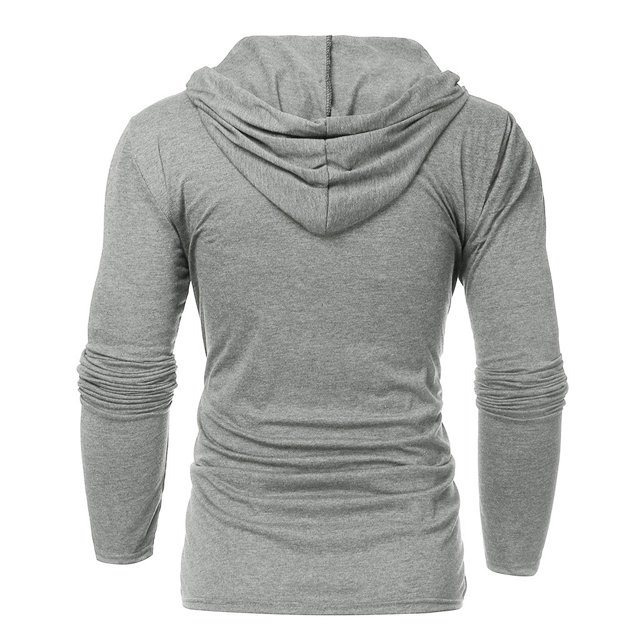Fankiway Men Winter Drawstring Vintage Leather Patchwork Long Sleeve Hooded tops Blouses