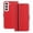 Red, variant on Allytechgroup Flip Wallet Phone Case for Samsung Galaxy S22, RFID Blocking PU Leather Built-in Credit Card Slot Stand Shockproof Full Body Protective for Samsung Galaxy S22, Red