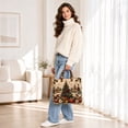 thumbnail image 5 of Christmas Quilted Tote Bag, Stitched Quilt Craft Holiday Tote, Durable Polyester Shopping Bag, Thoughtful Holiday Gift Option For Family And Friends, 1Pcs,Tree, 5 of 5
