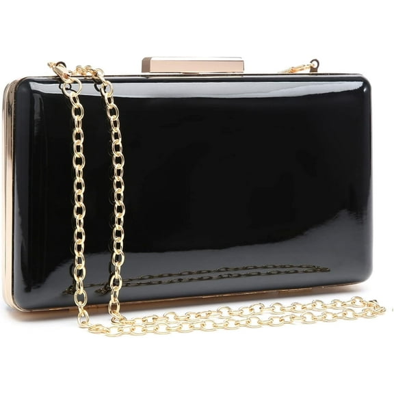 Lohol Women Evening Purses Clutch Bags Formal Party Clutches Wedding Purses Cocktail Prom Handbags-Black