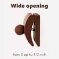 thumbnail image 6 of 4 Quilt Hangers for Wall Hangings, Tapestry Hangers Small, Blanket Hanger Clamps, Carpet Rug Display, Wooden Wall Clips for Hanging (Brown), 6 of 6