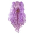 thumbnail image 5 of Eandarui Womens Anime Lolita Curly Multi-color Clip on Ponytails Costume Wig for Halloween Cosplay Lavender One Size, 5 of 7