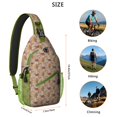 thumbnail image 5 of Sling Backpack,Brown Christmas Gingerbread and Drink Pattern Sling Bag with Water Bottle Holder,Waterproof Sling Bag for Men/Women with Headphone Jack for Hiking,Travel, 5 of 6