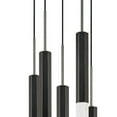 thumbnail image 3 of Hexagonal Metal Frame 5 LED Light Pendant with Glass Diffuser, Black - Saltoro Sherpi, 3 of 5