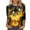 Multicolor, variant on SBYOJLPB 3/4 Sleeve Tops for Women Halloween Printed Crew Neck Pullover Top