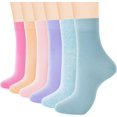 thumbnail image 3 of Women's Thin Cotton Crew Socks - Soft Above Ankle Bootie Casual Dress Socks 6-Pairs, 3 of 6