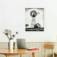 thumbnail image 2 of Shiartex  Black and White Farmhouse Wall Art Farm Windmill Wall Decor Rustic Country Framed Canvas Prints Ready to Hang 16x20 Inch, 2 of 3