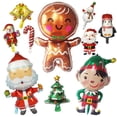 thumbnail image 2 of Globos de aluminio con forma de hombre de jengibre de Navidad, globos de Navidad, globos de helio para Navidad, suministros para fiestas de Año Nuevo, decoración navideña 2023, 2 of 5
