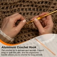 thumbnail image 5 of REGALWOVEN Aluminum Crochet Hook US Size Knitting Needles for DIY Craft Yarn Orange 5.5mm, 5 of 5