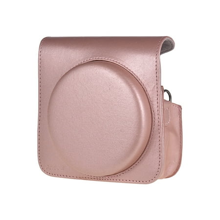 Image of Suzicca Protective Case PU Leather Bag with Adjustable Strap for Fujifilm Instax SQ6 Instant Film Pink