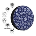 thumbnail image 4 of Naloa Snowflakes On Dark Blue PVC Leather Spare Tire Wheel Cover Spare Tire Cover, for Car Truck SUV Camper Trailer Universal Fit(14-17in)-16 inch, 4 of 6