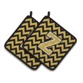 thumbnail image 1 of Par de agarraderas Letter Z Chevron negro y dorado ShuxiuWang 8390605884078, 1 of 1
