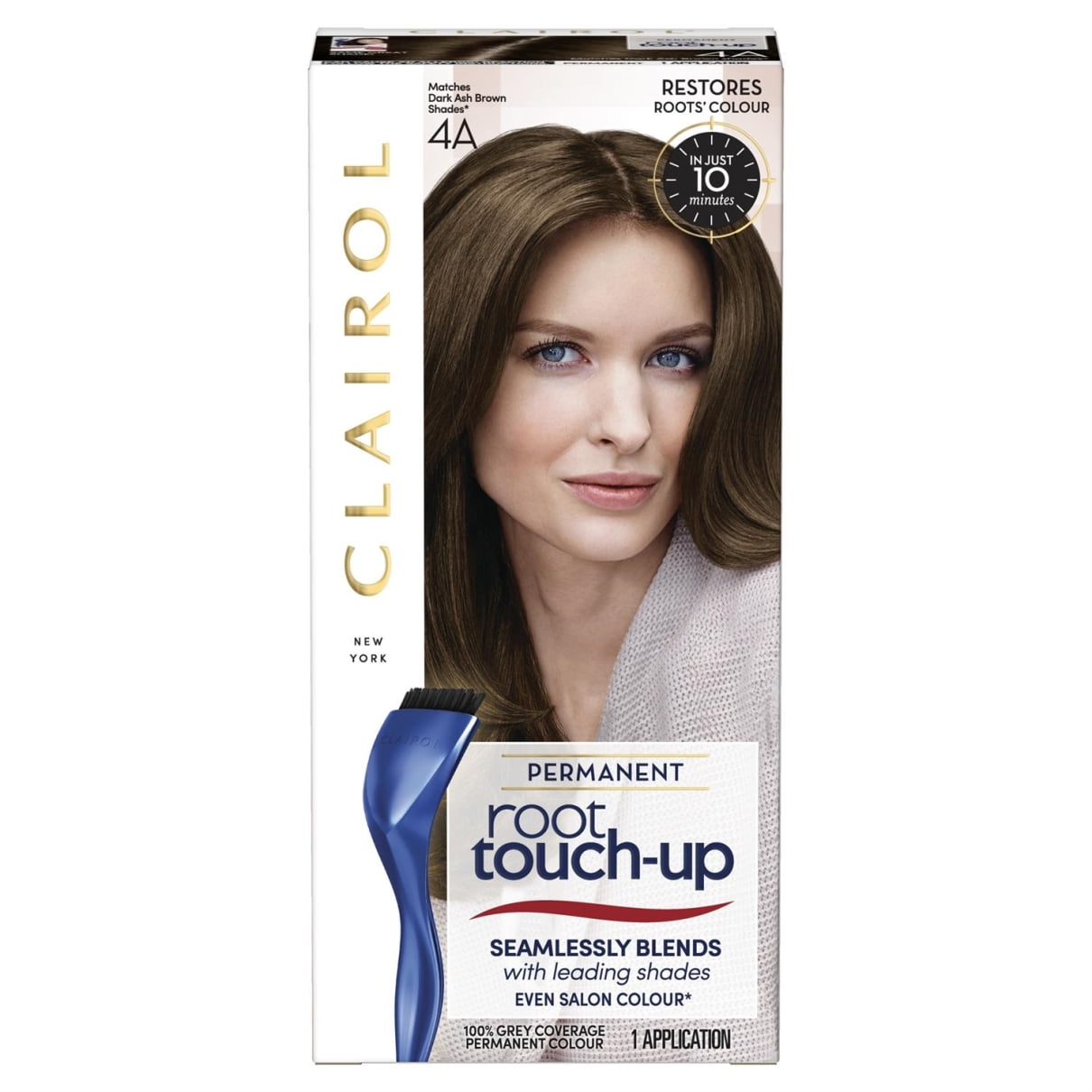 Clairol Nice N Easy Permanent Root Touch up Kit 4A Dark Ash Brown, 1 Ea