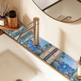 thumbnail image 2 of Yayeee Faucet Mat for Kitchen Sink 14.7" Diatomite Long Splash Guard Pad, Sea Window, 2 of 7