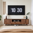 thumbnail image 6 of MIYZEAL 62.2" Walnut TV Stand with Storage, Mid-Century Fluted Entertainment Center with Drawer & Cabinets, Media Console for TVs up to 70", Living Room, 6 of 10