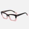 thumbnail image 1 of RV Gafas de sol transparentes con montura ancha y luz anti-azul: negro y rosa, nuevas gafas de sol retro, sentido de tendencia premium Rojo Verde, 1 of 5