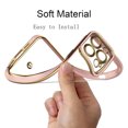 thumbnail image 5 of Tekcoo iPhone 15 Pro Max/15 Plus/15 Pro/15 Case, Plating Rose Gold Edge Soft Bumper Protective Phone Case Cover for iPhone 15 6.1", Pink/Gold, 5 of 6