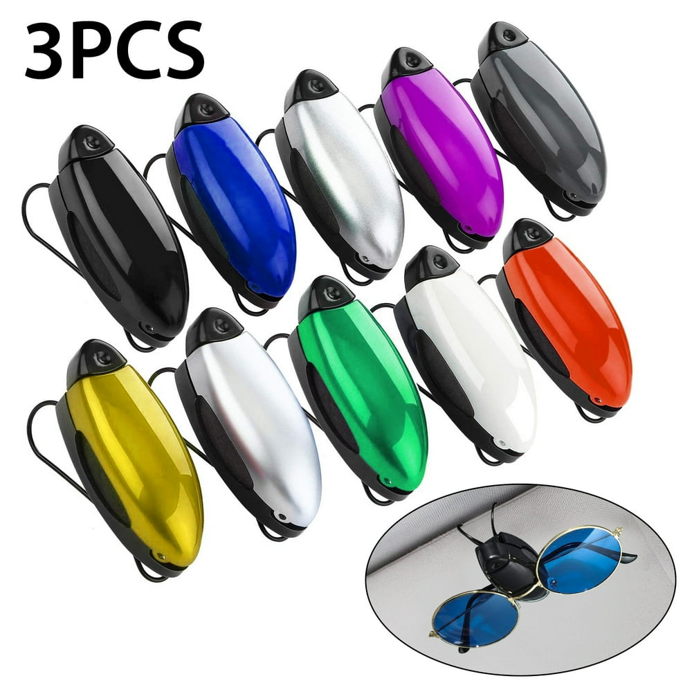 3 Pcs Car Auto Sunglass Visor Clip Incar Sunglasses Eyeglass Holder 8