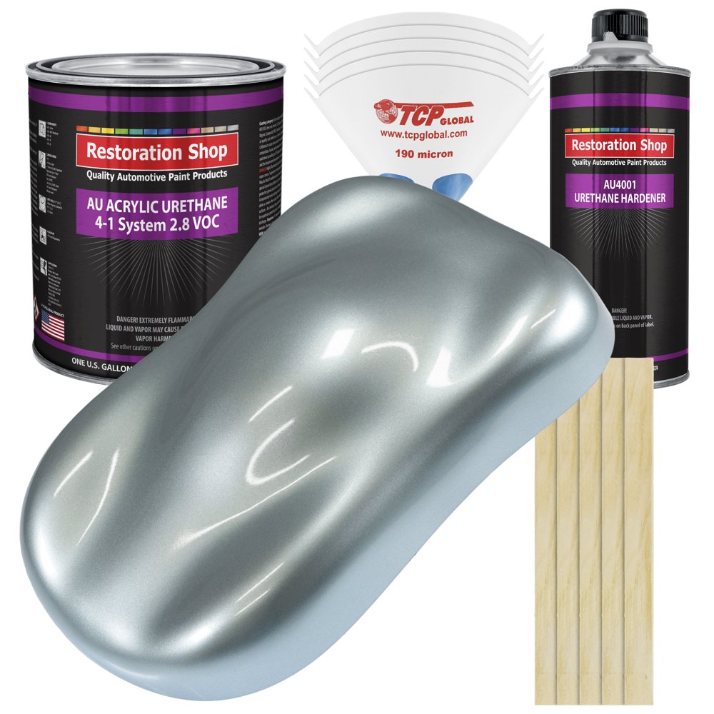 Restoration Shop Silver Blue Metallic Acrylic Urethane Auto Paint