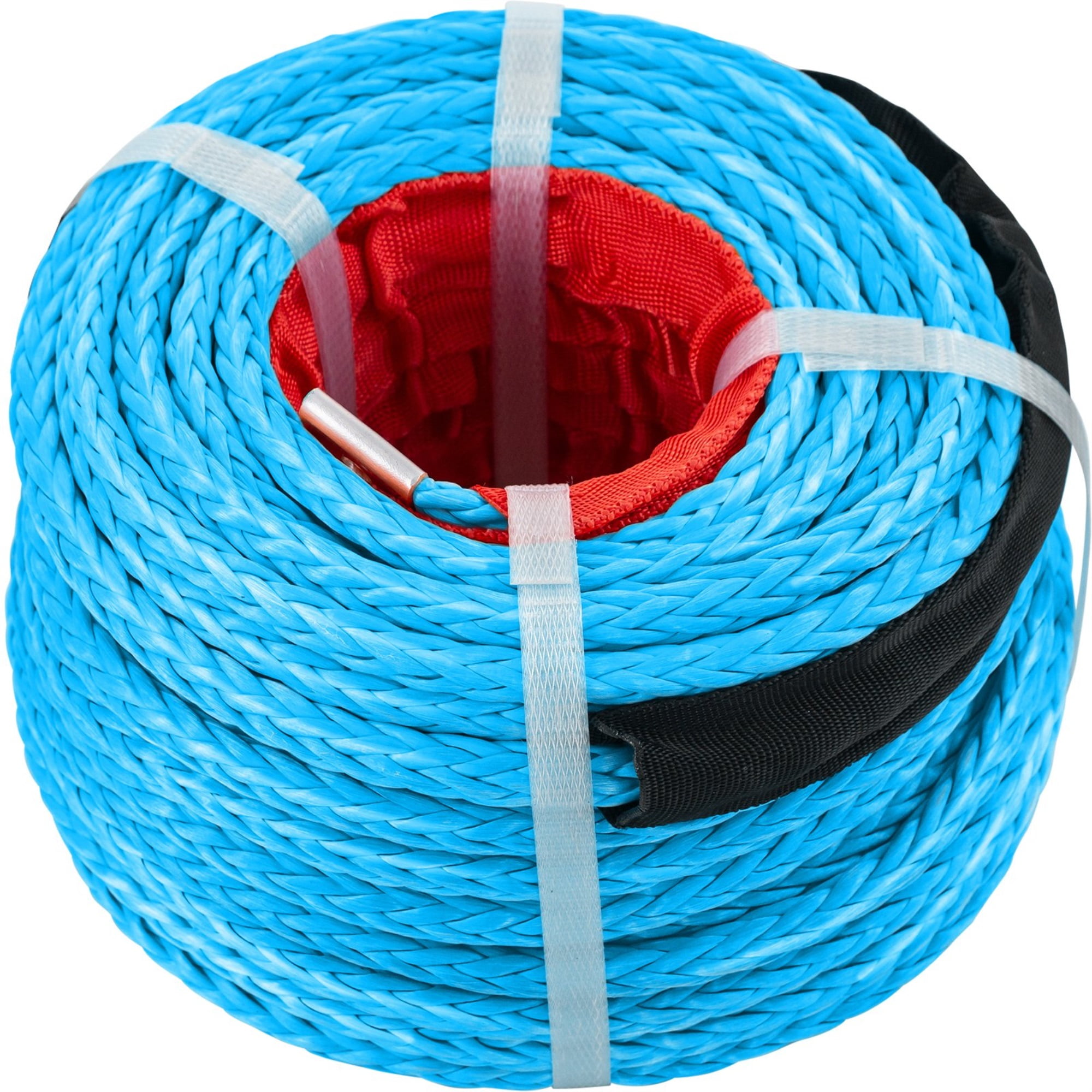 Blue 3/8inch*100feet synthetic winch rope,Replacement Winch Cable,Towing Ropes