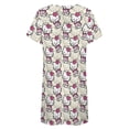 thumbnail image 5 of Hello Kitty Nightgowns for Women Short Sleeve Night Gown Soft Sleep Shirts Women's Sleepwear Print Sleep Dress, 5 of 7