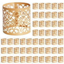 GQDIN 50PCS Disposable Self-Adhesive Napkin Rings Set, Decorative Cut Foil Paper Rings for Wedding, Dinner Party, and Holiday Table Settings, Elegant Napkin Holders for Decor