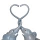 thumbnail image 2 of Conjunto de esculturas de animales Resina Corazón Decoración Pareja Elefante Artesanía para parejas amantes Wdftyju Libre de BPA, 2 of 3