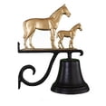 thumbnail image 1 of Cast Bell With Gold Bronze Mare & Colt Ornament, 1 of 1