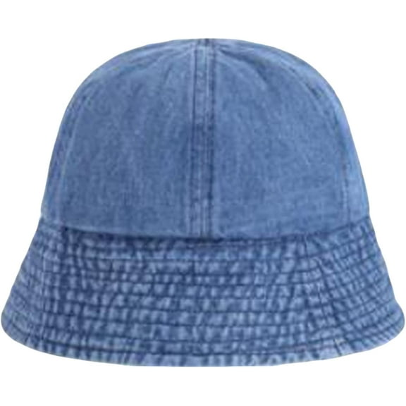 CoCopeaunts Denim Bucket Hat Women Autumn Winter Foldable Solid Color Wadding Caps Keep Warm Sunscreen Basin Fisherman Hat