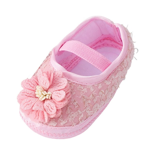 XDZJLR Mode Semelle Souple Robe Perle Fleur Princesse Espadrilles pour Tout-Petits