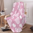 thumbnail image 3 of Luxury Soft Valentine Love Blanket Pink Heart Throw Blanket for Couch Lightweight Warm Cozy and Plush Blankets, Valentine''s Day Gifts for Women Wife Valentine''s Day Mothers Day 30"x40", 3 of 6