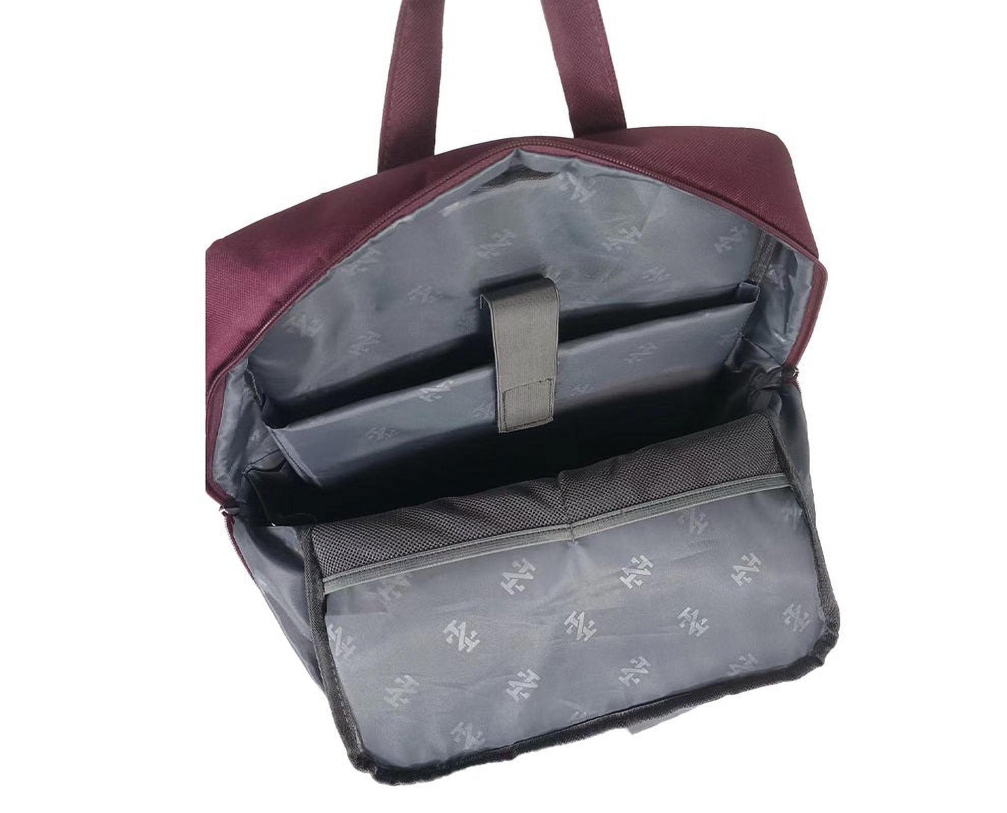 IZOD Wisdom Business Travel Slim Durable Laptop Backpack USB Charging Port, Computer Bag Fits 17 Inch Laptop Notebook / Maroon