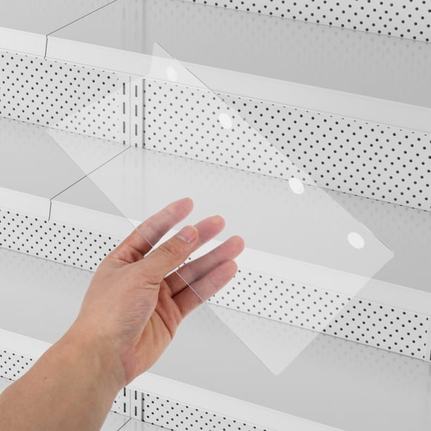 OULII 8Ud Divisores De Estante Para Cocina Y Closet De Acrílico Transparente Duradero