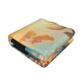 thumbnail image 2 of KLL Tropical Sunset Beach Scene Print Fleece Throw Blanket, Horizontal Fleece Bedding Cute Soft Blankets Comfy Fleece Flannel Plush Home Decor for Couch & Bed -80"x60", 2 of 9
