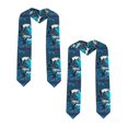 thumbnail image 2 of Fuzoiu Blue Iceberg Leaf Wolf Print Graduation Sash,Graduation Stole,Unisex Adult Graduation Stole Shawl 91" Long,for Academic Commencements Shawl-Sharp Corner, 2 of 7
