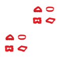 thumbnail image 1 of ZheElen 4piece Non-Stick Silicone Cake Mold Easy To Clean Flexible And Lightweight red 2Set, 1 of 6